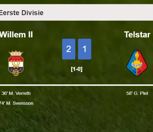 Willem II overcomes Telstar 2-1