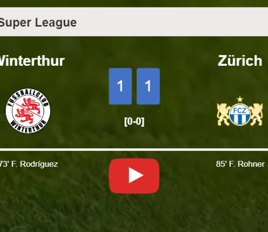 Zürich steals a draw against Winterthur. HIGHLIGHTS