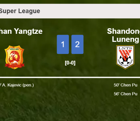Shandong Luneng tops Wuhan Yangtze 2-1 with C. Pu scoring a double