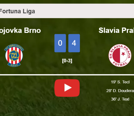 Slavia Praha tops Zbrojovka Brno 4-0 after playing a incredible match. HIGHLIGHTS