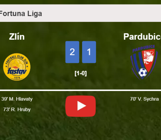 Zlín conquers Pardubice 2-1. HIGHLIGHTS