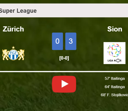 Sion beats Zürich 3-0. HIGHLIGHTS