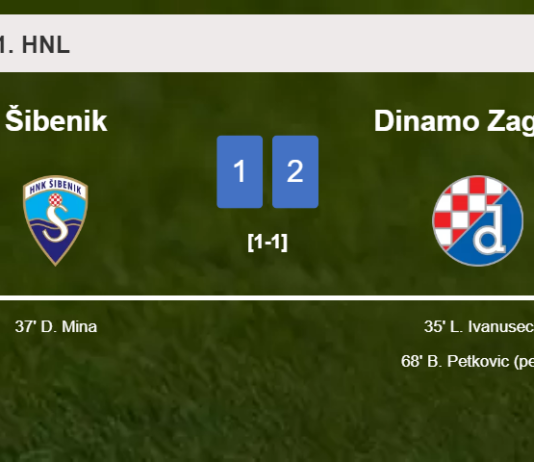 Dinamo Zagreb conquers Šibenik 2-1