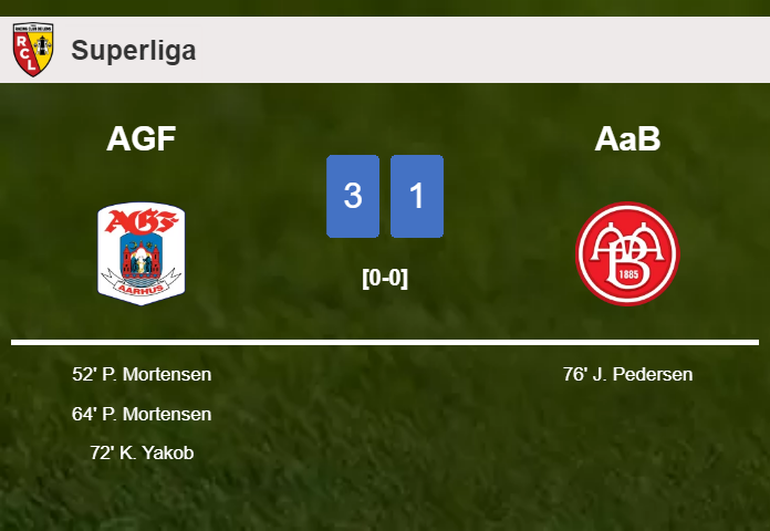 AGF overcomes AaB 3-1