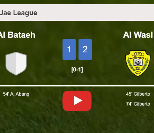 Al Wasl prevails over Al Bataeh 2-1 with G.  scoring a double. HIGHLIGHTS