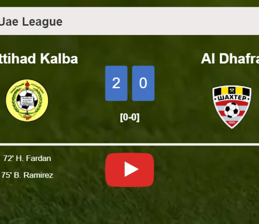Al Ittihad Kalba defeats Al Dhafra 2-0 on Friday. HIGHLIGHTS
