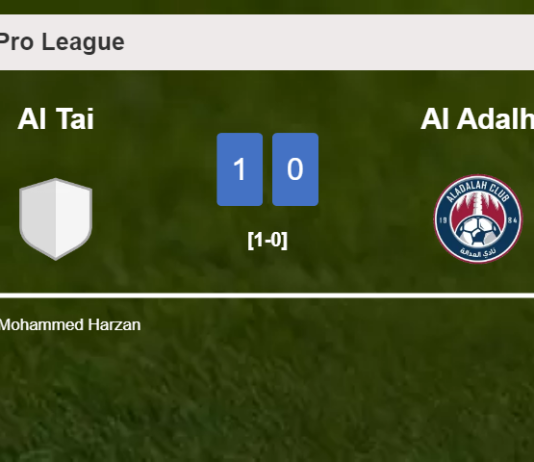 Al Tai overcomes Al Adalh 1-0 with a goal scored by M. Harzan