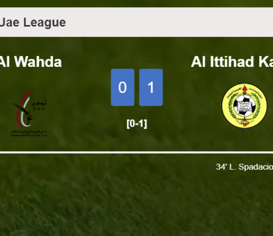 Al Ittihad Kalba defeats Al Wahda 1-0 with a goal scored by L. Spadacio