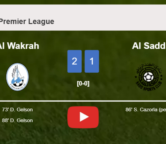 Al Wakrah conquers Al Sadd 2-1 with D. Gelson scoring a double. HIGHLIGHTS
