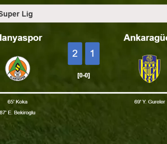 Alanyaspor snatches a 2-1 win against Ankaragücü