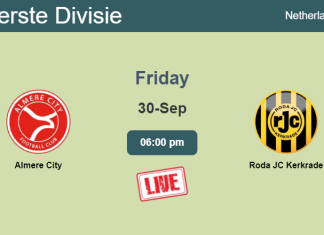 How to watch Almere City vs. Roda JC Kerkrade on live stream and at what time