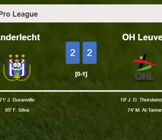 Anderlecht and OH Leuven draw 2-2 on Sunday