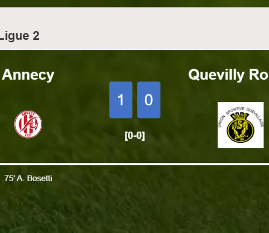 Annecy prevails over Quevilly Rouen 1-0 with a goal scored by A. Bosetti