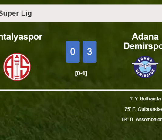 Adana Demirspor defeats Antalyaspor 3-0