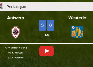 Antwerp conquers Westerlo 3-0. HIGHLIGHTS