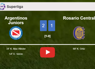 Argentinos Juniors beats Rosario Central 2-1. HIGHLIGHTS