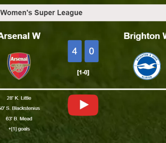 Arsenal obliterates Brighton 4-0 with a superb performance. HIGHLIGHTS