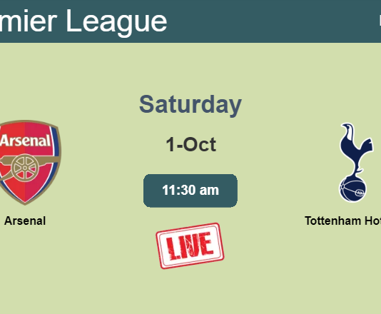 How to watch Arsenal vs. Tottenham Hotspur on live stream and at what time