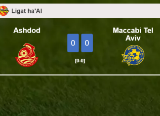 Ashdod draws 0-0 with Maccabi Tel Aviv with E. Zahavi missing a penalt