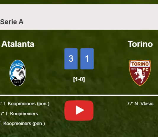 Atalanta overcomes Torino 3-1 with 3 goals from T. Koopmeiners. HIGHLIGHTS