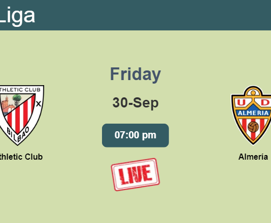 How to watch Athletic Club vs. Almería on live stream and at what time