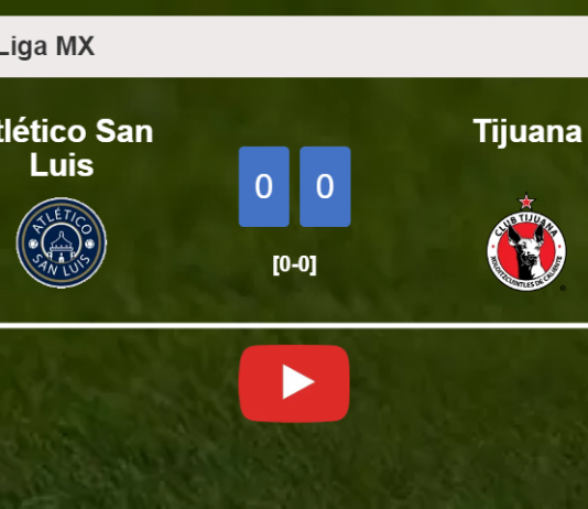 Atlético San Luis draws 0-0 with Tijuana on Thursday. HIGHLIGHTS