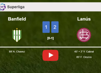 Lanús snatches a 2-1 win against Banfield. HIGHLIGHTS