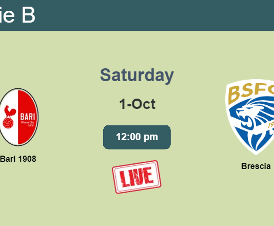 How to watch Bari 1908 vs. Brescia on live stream and at what time