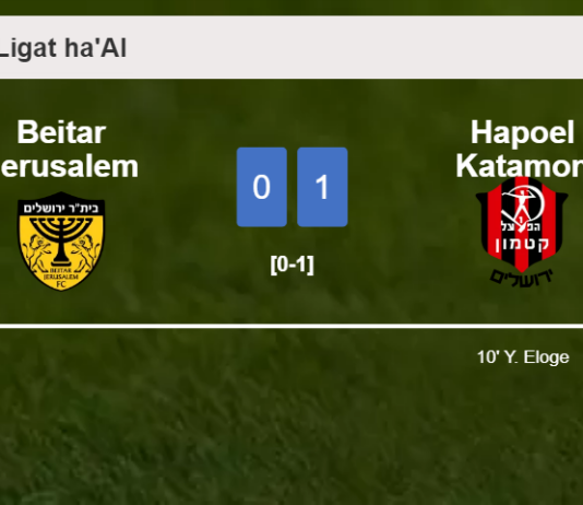 Hapoel Katamon defeats Beitar Jerusalem 1-0 with a goal scored by Y. Eloge