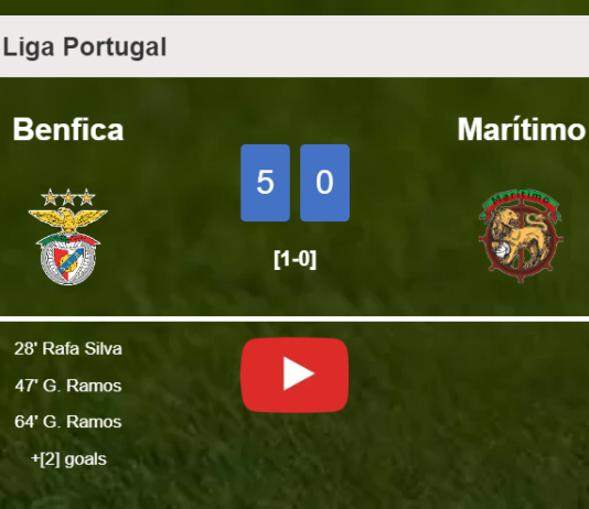 Benfica destroys Marítimo 5-0 with a fantastic performance. HIGHLIGHTS