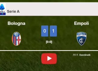 Empoli defeats Bologna 1-0 with a goal scored by F. Bandinelli. HIGHLIGHTS