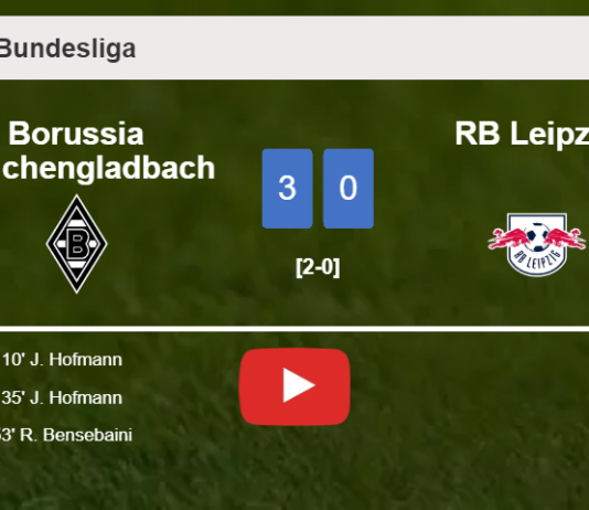 Borussia Mönchengladbach overcomes RB Leipzig 3-0. HIGHLIGHTS