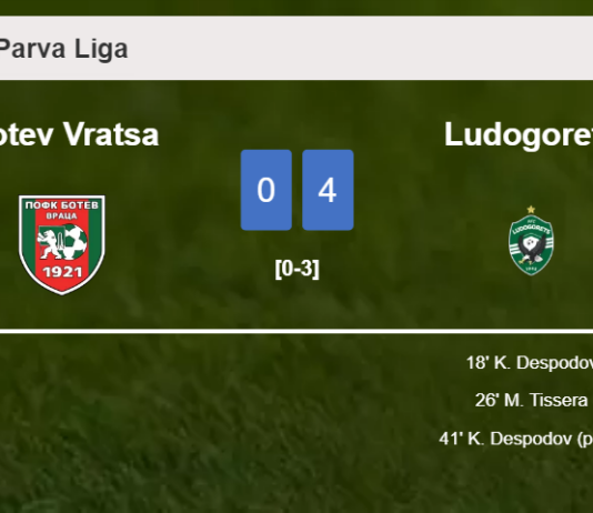 Ludogorets tops Botev Vratsa 4-0 after playing a incredible match