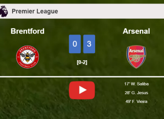 Arsenal prevails over Brentford 3-0. HIGHLIGHTS