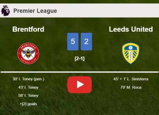Brentford obliterates Leeds United 5-2 with a superb performance. HIGHLIGHTS