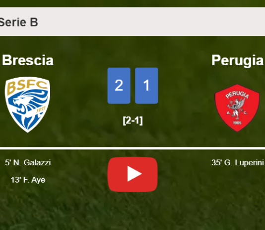 Brescia conquers Perugia 2-1. HIGHLIGHTS