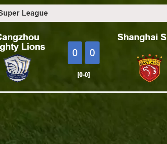 Cangzhou Mighty Lions draws 0-0 with Shanghai SIPG on Thursday