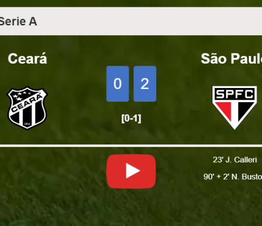 São Paulo overcomes Ceará 2-0 on Sunday. HIGHLIGHTS