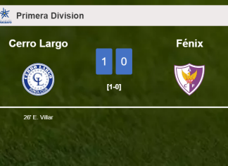 Cerro Largo overcomes Fénix 1-0 with a goal scored by E. Villar