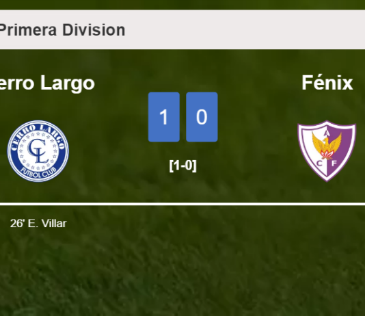 Cerro Largo overcomes Fénix 1-0 with a goal scored by E. Villar