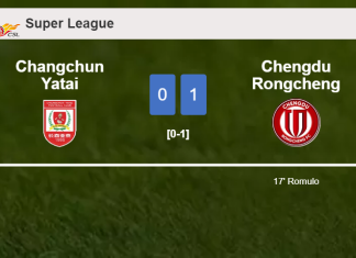 Chengdu Rongcheng conquers Changchun Yatai 1-0 with a goal scored by R. 