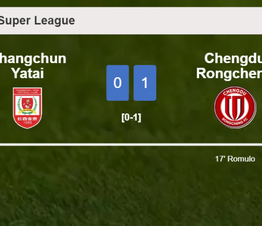 Chengdu Rongcheng conquers Changchun Yatai 1-0 with a goal scored by R. 