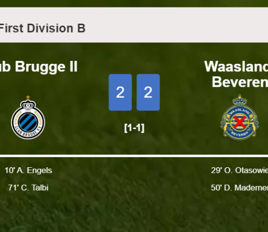 Club Brugge II and Waasland-Beveren draw 2-2 on Saturday