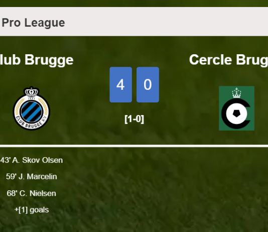 Club Brugge destroys Cercle Brugge 4-0 with an outstanding performance