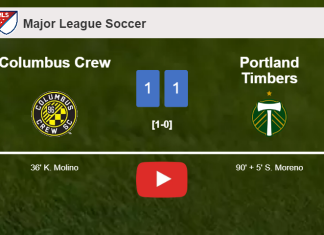 Portland Timbers seizes a draw against Columbus Crew. HIGHLIGHTS