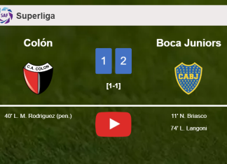 Boca Juniors prevails over Colón 2-1. HIGHLIGHTS