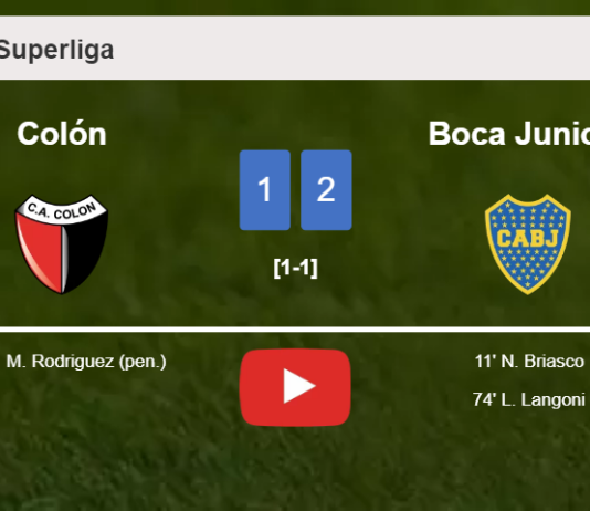 Boca Juniors prevails over Colón 2-1. HIGHLIGHTS