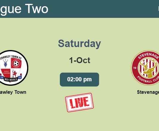 How to watch Crawley Town vs. Stevenage on live stream and at what time
