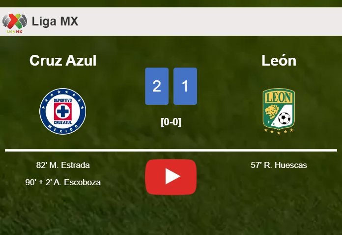Cruz Azul recovers a 0-1 deficit to overcome León 2-1. HIGHLIGHTS