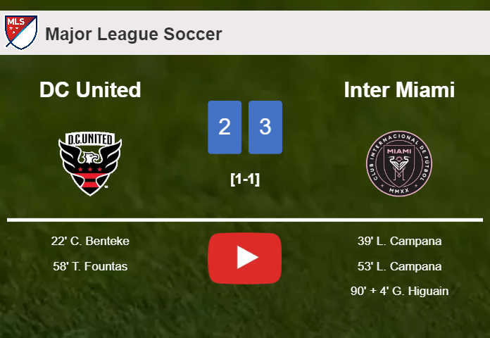 Inter Miami defeats DC United 3-2. HIGHLIGHTS